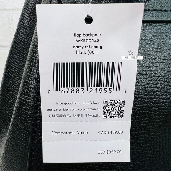 Kate Spade Black Darcy Flap Backpack - Picture 9 of 9